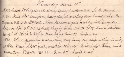 10 March 1880 journal entry